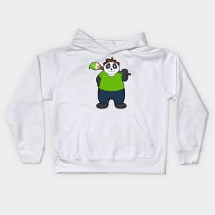 Panda as Painter with Paintbrush Kids Hoodie